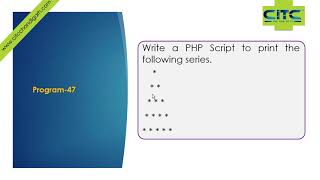 PHP Nested Loop Exercise -3 Video Tutorials