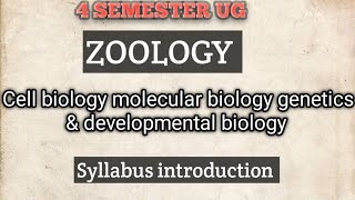 4 SEM UG ZOOLOGY  SYLLABUS INTRODUCTION.