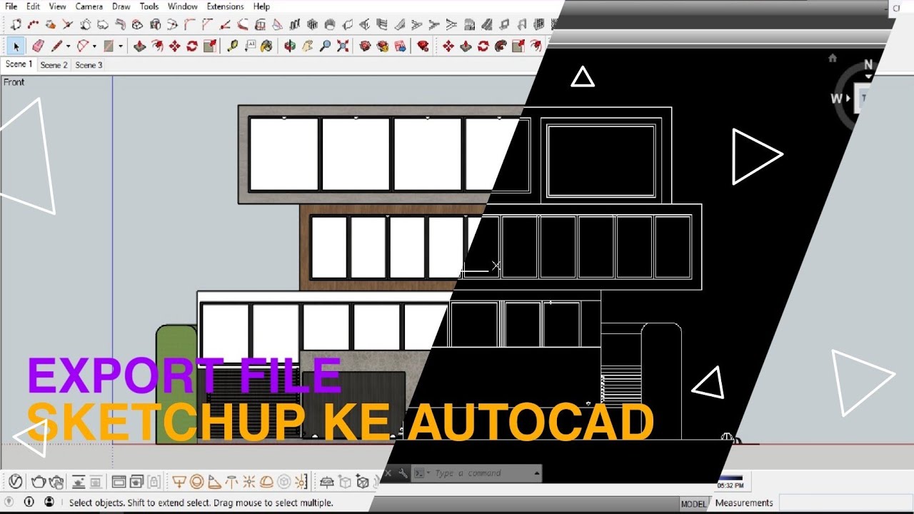 Autocad экспорт. Экспорт с автокада в скетчап.