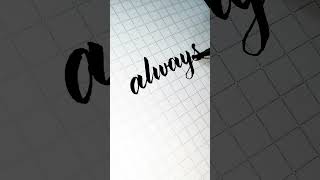 Brush Calligraphy For Beginners 😍❣️ #calligraphy #viral #trending #youtubeshorts #shortsvideo #art