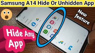 Samsung Galaxy A14 Hide or Unhide apps