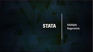 How to perform multiple regression in Stata