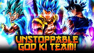 THE GODS REACHING NEW LEVELS! THE UPDATED GOD KI TEAM WITH GOGETA BLUE! | Dragon Ball Legends PvP