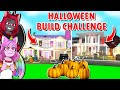 SUNNY VS MOODY Bloxburg HALLOWEEN Build Challenge !! (Roblox)