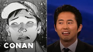 Steven Yeun Has His Comic Books To Keep Him Warm | CONAN on TBS