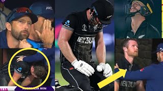 Williamson Badly Crying with Emotional NZ players after NZ loss vs IND and out of WORLDCUP