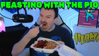 DSP DISGUSTINGLY Stuffs His Face With Chinese Food, Feasting With The Pig