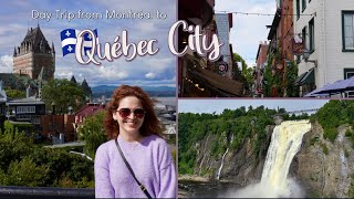 One Day in Québec City ⚜️ Historic Old Québec, Montmorency Falls, \u0026 My First Train in Canada!