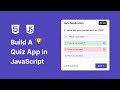 🏆 Build A Quiz App in HTML CSS & JavaScript | Quiz App Tutorial in JavaScript