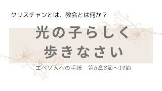 「光の子らしく歩きなさい」エペソ5章8節～14節