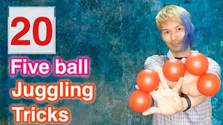 20 five ball juggling tricks