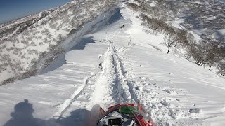 【ノーカット】スノーモービル❄️寒すぎて過酷な状況から一転、極雪パラダイス‼️余市岳付近