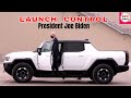 President Joe Biden Electric Hummer EV Test Drive and Launch Control