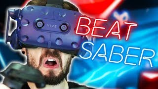 CAN YOU HAVE MORE FUN THAN THIS?! | Beat Saber #1 (HTC Vive Virtual Reality)