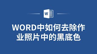 不再为图片背景烦恼！教你在Word中轻松去除作业照片中的黑底色