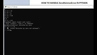 #how to handle ZeroDivisionError in #python #pythonprogramming #