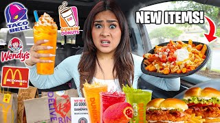 TRYING NEW Menu ITEMS FROM FAST FOOD RESTAURANTS!! *MUKBANG/REVIEW*