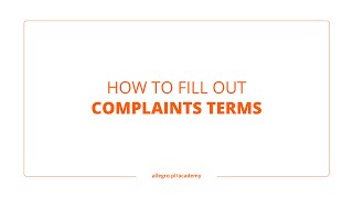 How to fill out Complaints terms