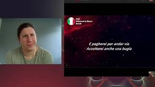 ITALY EUROVISION 2022 I MAHMOOD & BLANCO - BRIVIDI LYRIC VIDEO REACTION