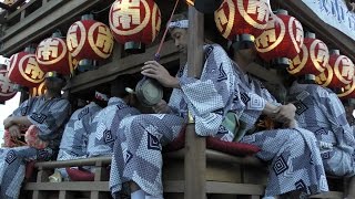 小見川祇園祭２０１６．７．２４☆黒部川での六町通しさんぎり