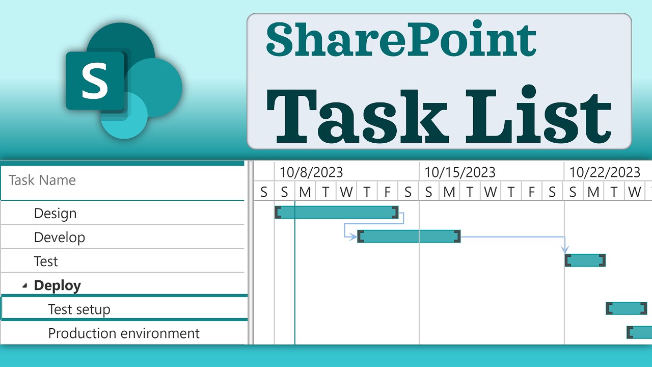 Sharepoint Task List And Gantt Chart Youtube