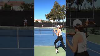 Ex-pro RIPPING forehands on me #tennis #shorts