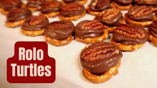 EASY TURTLE CANDIES | Pecan Rolo Pretzel Delights