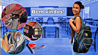 SE HOJE FOSSE O PRIMEIRO DIA DE AULA DA LARY! ROUPA, MOCHILA, MATERIALESCOLAR E MUITO MAIS