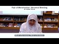 fiqh of menstruation abnormal bleeding