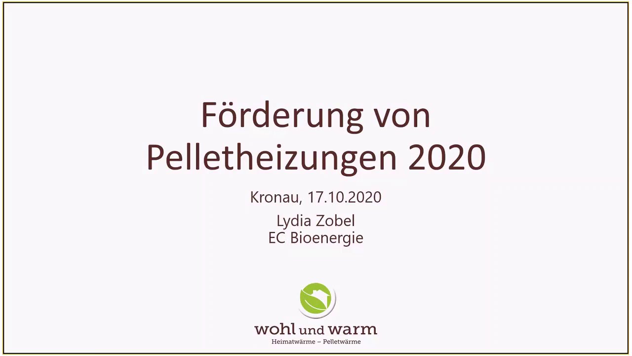 Förderung Von Pelletheizungen 2020 - MAP, BAFA, HZO, KfW ...