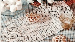 اجعلي بيتك تحفه فنيه..مفرش كروشيه بيضاوي ج3 crochet doily tutorial @gehan164