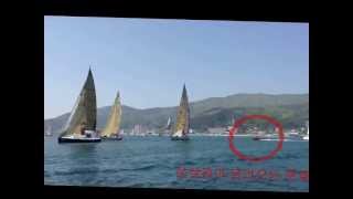 돛대가 부러진 요트대회 실제영상 Broken mast in Yacht Race 2013