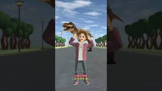 Sakura school simulator tiktok dino song | Yuta dikejar dinosaurus @RatuKecil #shorts