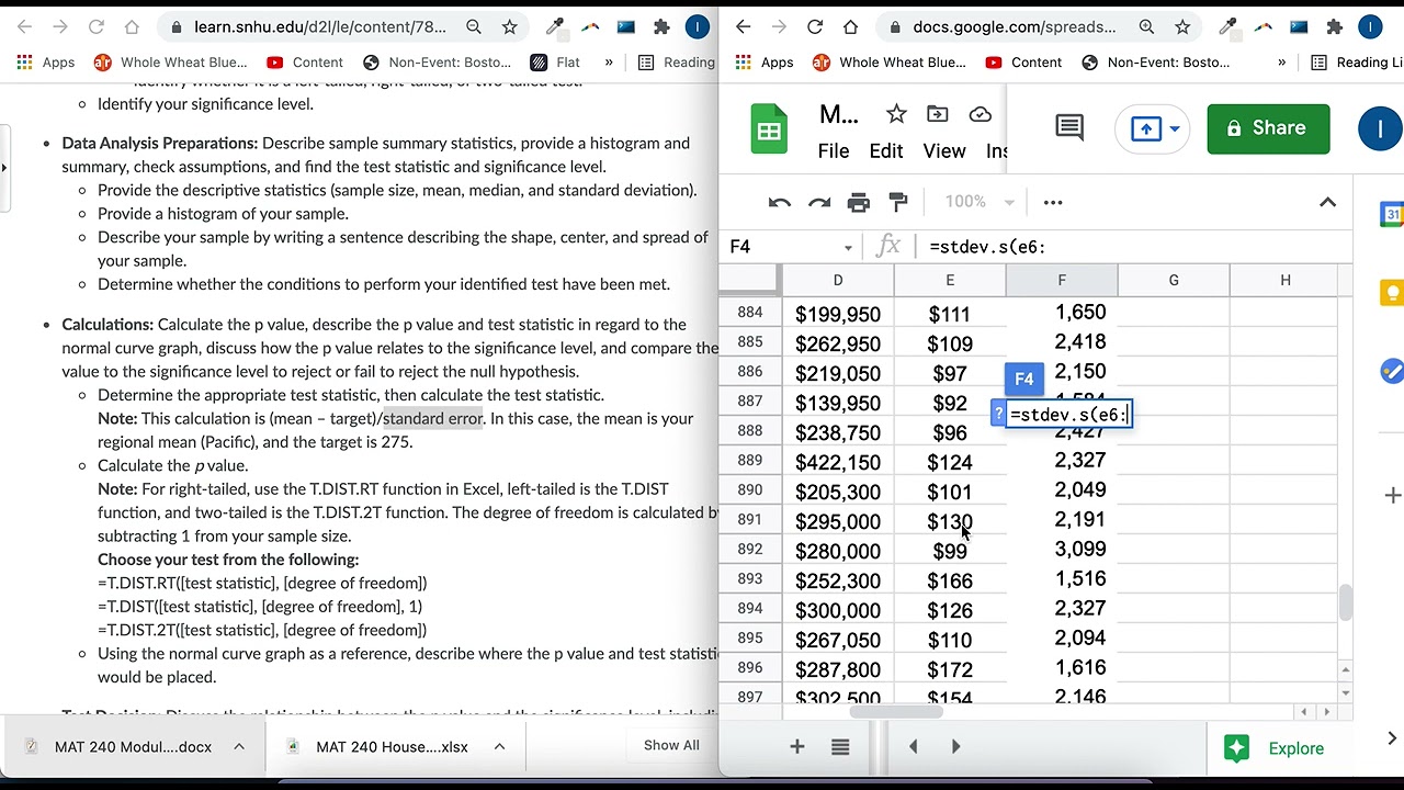 Mat 240 Module 5 Assignment Instructions Youtube