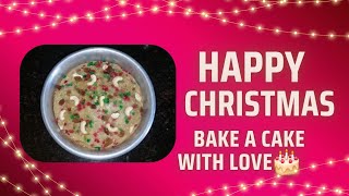 Happy Christmas 🎄 Bake a Cake with Love \u0026 Joy! #shorts #christmas #homemade #cake @Nir_Adya