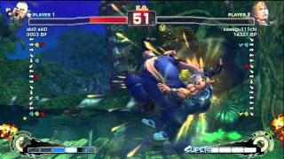 kawagu111chi [Cody] vs aki0 aki0 [Rufus] neatbeat [Adon] SSF4 Japanese Ranked Matches - TRUE-HD