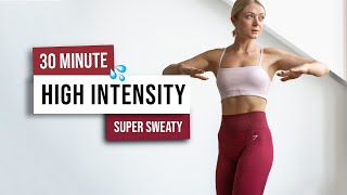 30 MIN ALL STANDING HIIT Workout - Super Sweaty, No Equipment, No Repeat HIIT Home Workout