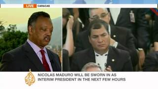 Jesse Jackson attends Chavez funeral