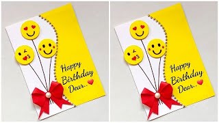 Beautiful Birthday greeting card 2022 handmade / DIY Emoji Birthday card idea