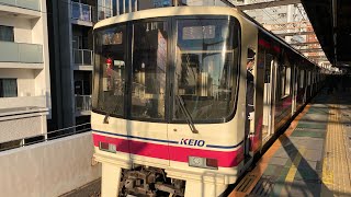 京王8000系 8732編成 東芝IGBT（PMSM） 各停 新宿行き 笹塚駅発着（Keio 8000 Toshiba IGBT PMSM）