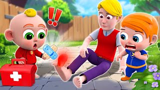 The Boo Boo Song - Sick Song | Dad! Be Careful! 😨 | More Funny Nursery Rhymes For Kids