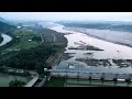 drone view gottabarage on vamsadhara river 4k dji srikakulam district