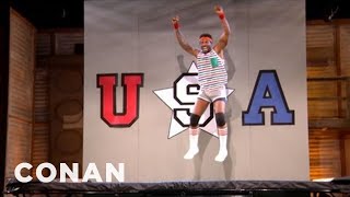 Deon Cole Makes Black Olympic Trampoline History | CONAN on TBS
