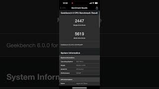 IPhone 14 pro Geekbench 6 test