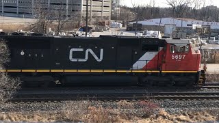 CN Train 435 Burlington West Mile 49 Halton subdivision January 25 2021