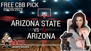 College Basketball Pick - Arizona State vs Arizona Prediction, 3/10/2023 Free Best Bets & Odds