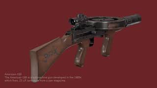 American submachine gun American 180