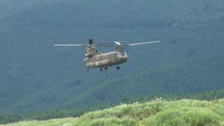 富士総合火力演習　No39　UH-60JA　ブラックホーク　CH-47J　CH-47JA　チヌーク　99式自走155mmりゅう弾砲　155mm榴弾砲