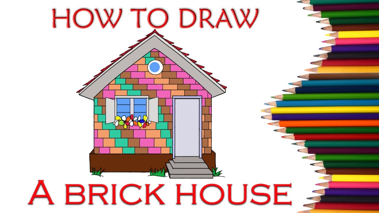 How To Draw A Brick House Easy At Charles Katz Blog