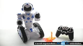 RC lövöldözős robot / távirányítós robot - lánctalppal és lövedékekkel